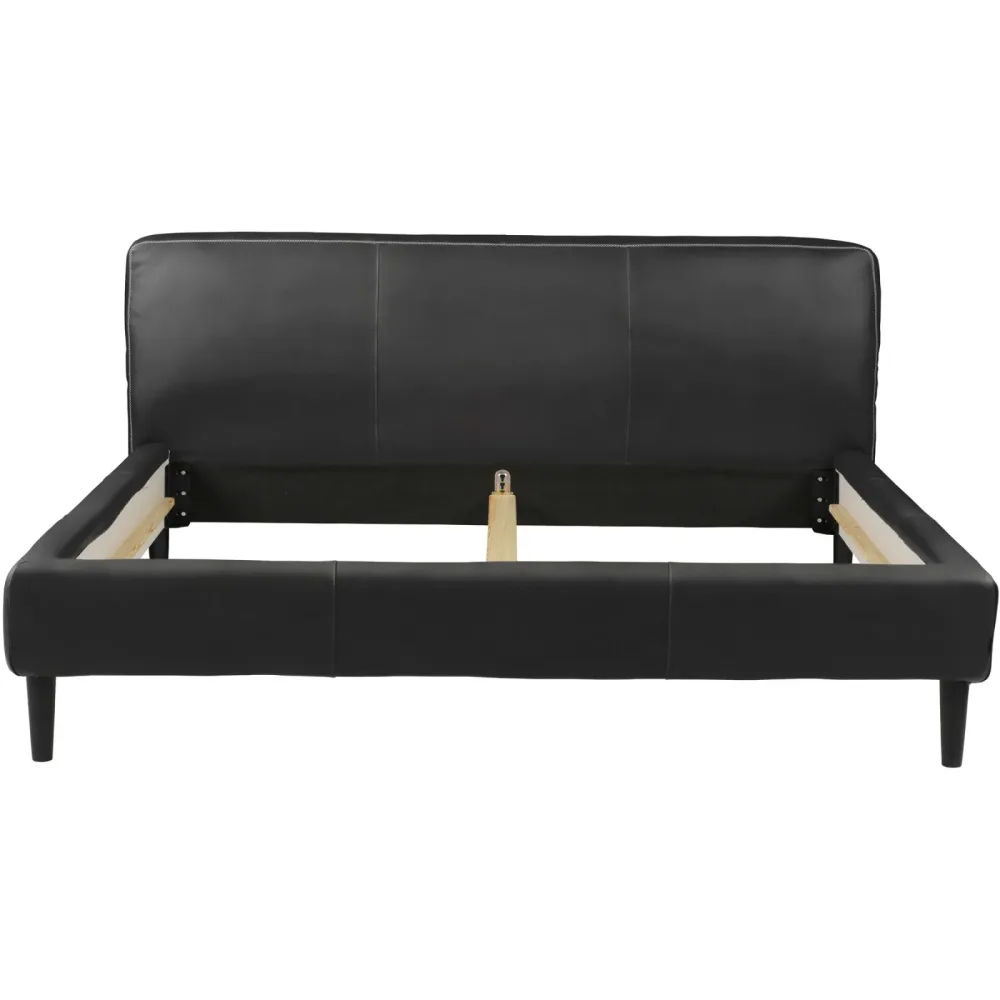 Bett Bly Schwarz Leder 200 x 210 cm - Bett