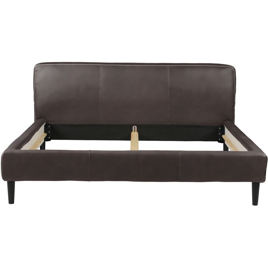 Bett Bly Braun Leder 180 x 210 cm - Bett