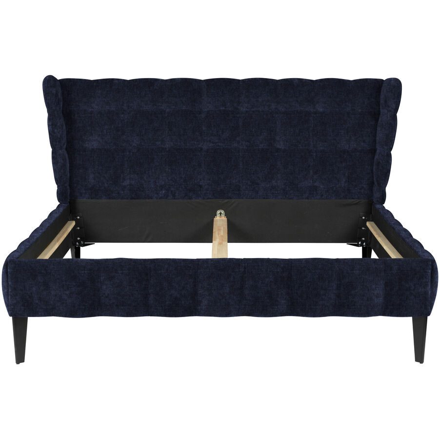 Bett Hemingway Blau Stoff 200 x 210 cm - Farbe: mitternachtsblau - Bett