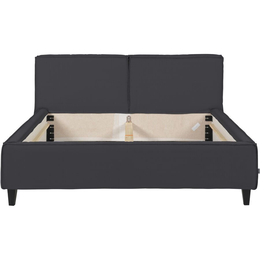 Bett Smith Schwarz Leder 180 x 200 cm - Bett