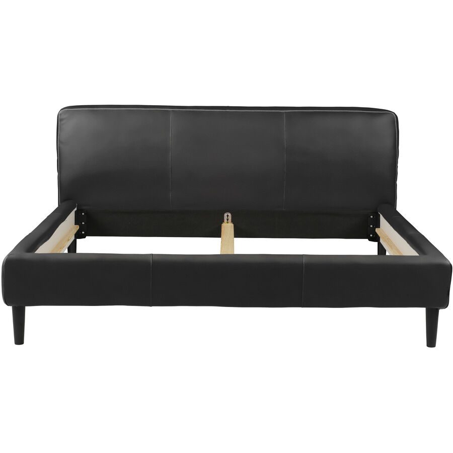 Bett Bly Schwarz Leder 140 x 200 cm - Bett
