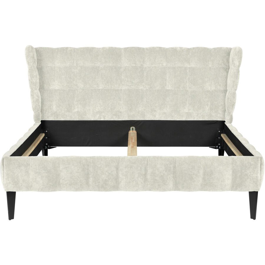 Bett Hemingway Beige Stoff 140 x 220 cm - Farbe: cream - Bett
