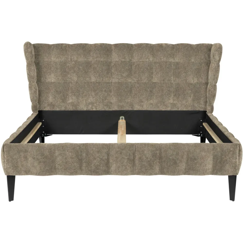 Bett Hemingway Beige Stoff 180 x 220 cm - Bett