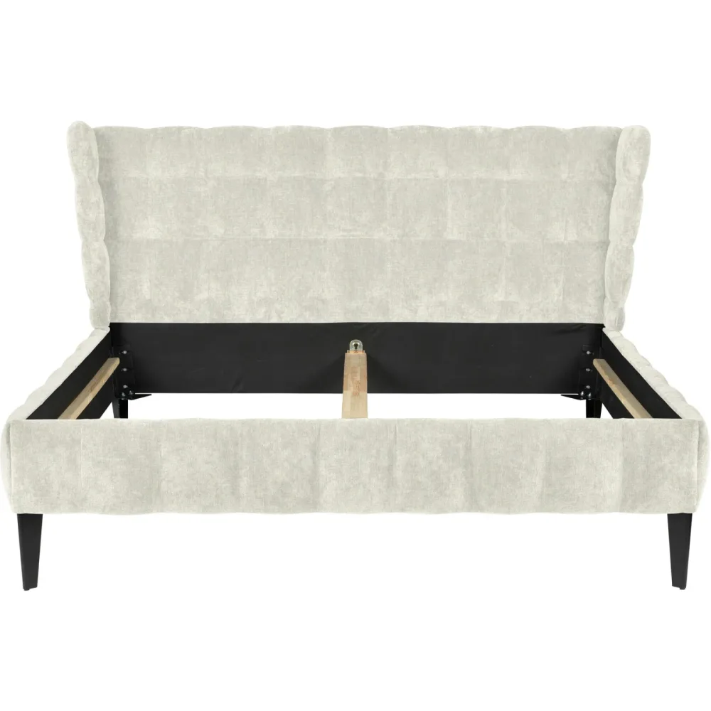 Bett Hemingway Beige Stoff 180 x 210 cm - Farbe: cream - Bett