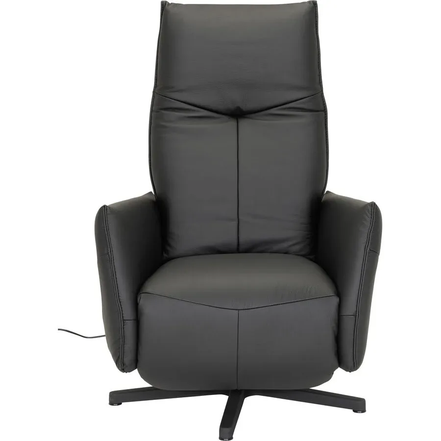 Relaxsessel Jura Schwarz Leder 73 cm 89 cm - Relaxsessel