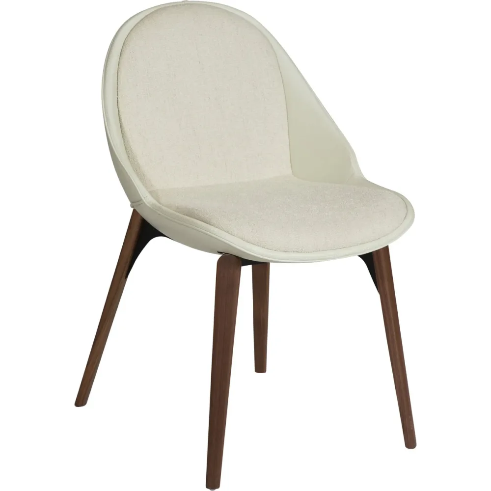 DAN-FORM Stuhl 2er-Set Arch Braun/Weiss Kunstleder 51.5 cm - Farbe: weiss/braun - Stuhl 2er-Set