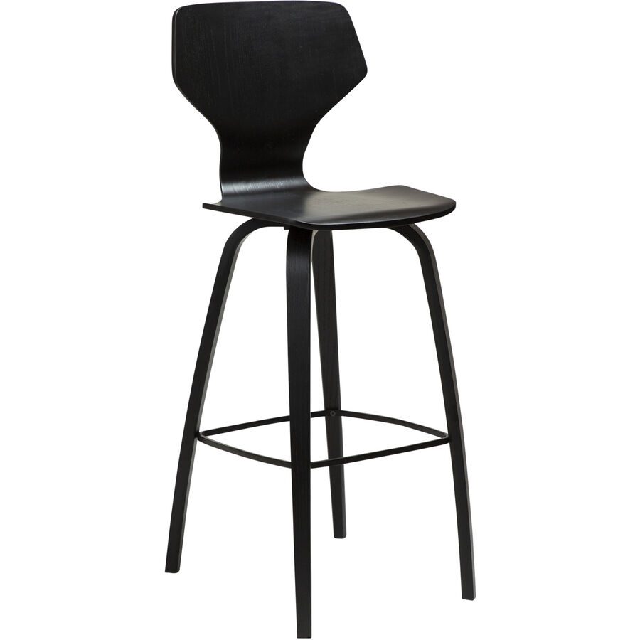 DAN-FORM Barhocker 2er-Set S.I.T Schwarz Holz 44 cm 109.5 cm - Farbe: Black - Material: Sperrholz - Barhocker 2er-Set