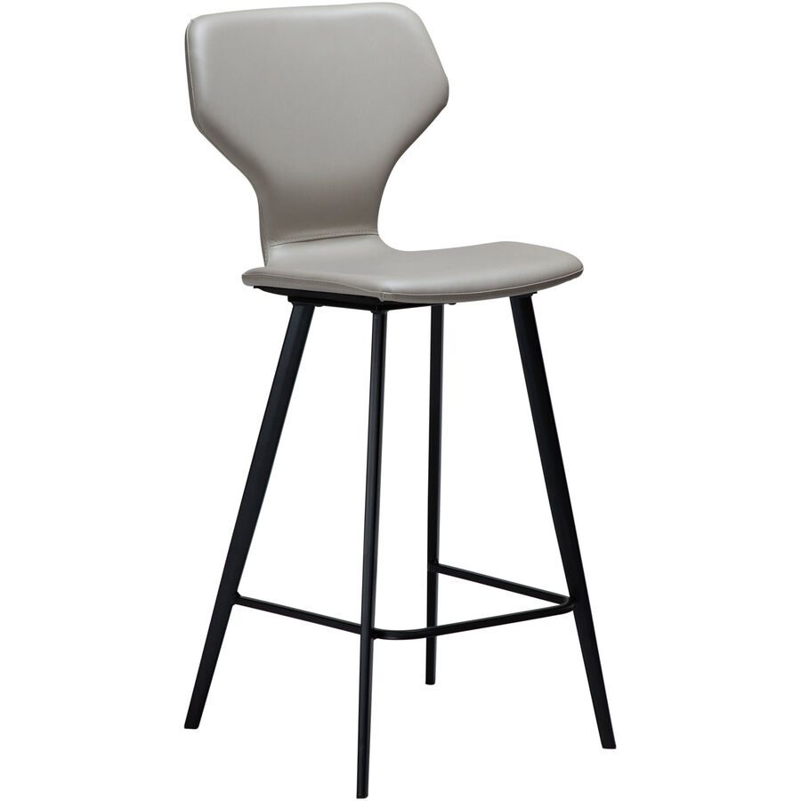 DAN-FORM Barhocker 2er-Set S.I.T Grau/Schwarz Kunstleder 45 cm 102 cm - Barhocker 2er-Set