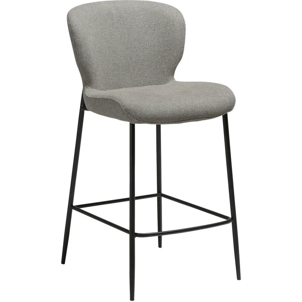 DAN-FORM Barhocker Glory Grau Stoff 47 cm 95.5 cm - Farbe: hellgrau - Barhocker