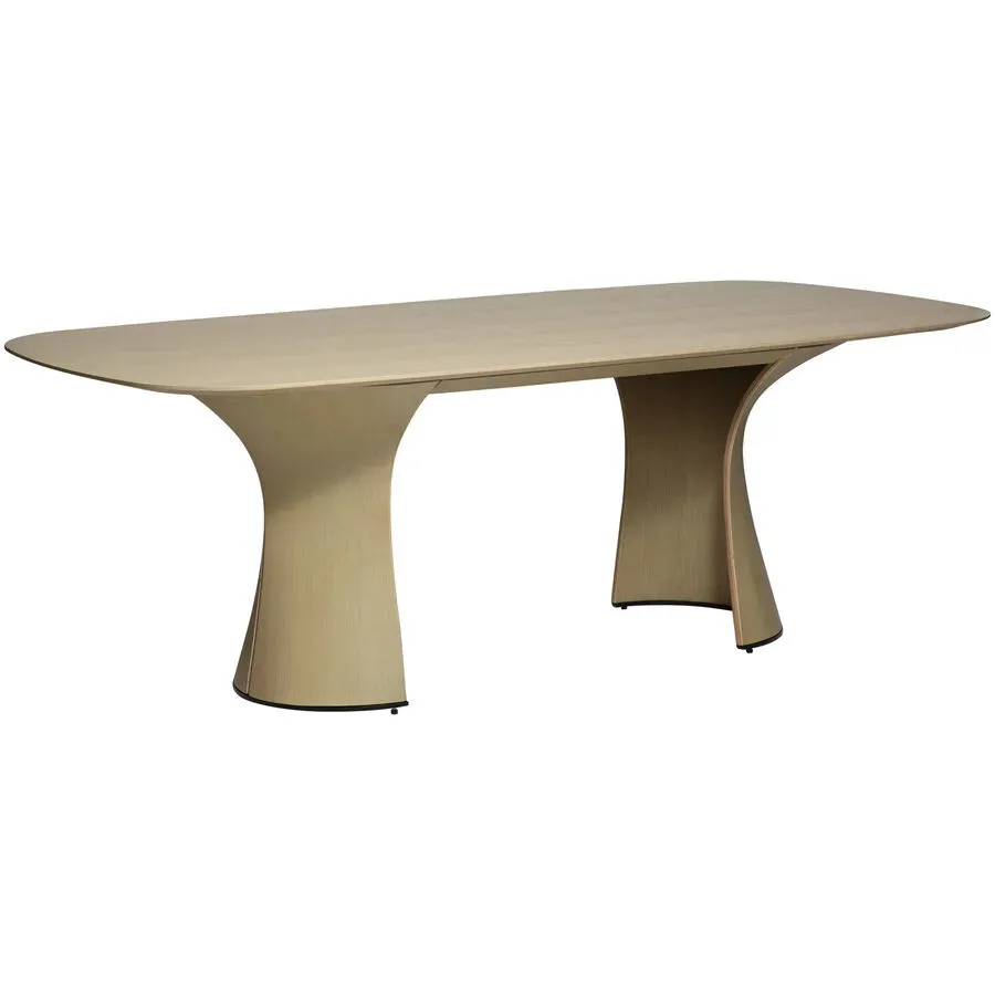 DAN-FORM Tisch Root Braun/Weiss Holz 110 cm - Farbe: gekalkte Eiche - Tisch