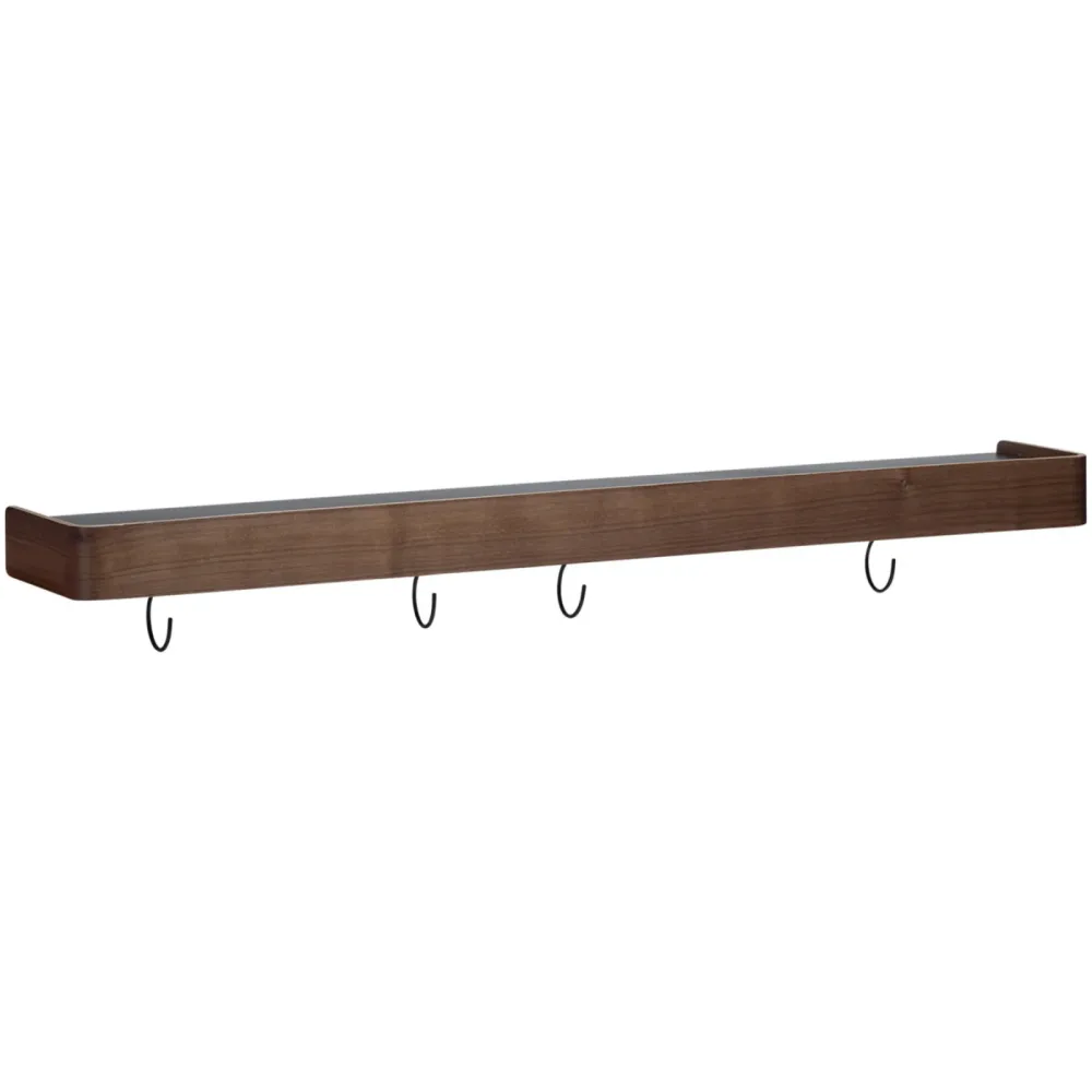 DAN-FORM Wandregal Protopia Braun Holz 8 cm - Farbe: Walnuss - Wandregal
