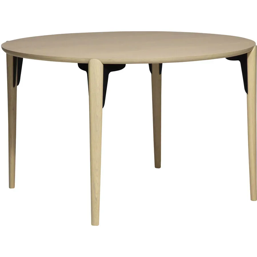 DAN-FORM Tisch Paragon Braun/Weiss Holz 122 cm - Farbe: Weiß gekalktes Eichenfurnier mit weiß gekalkten Eichenbeinen - Tisch