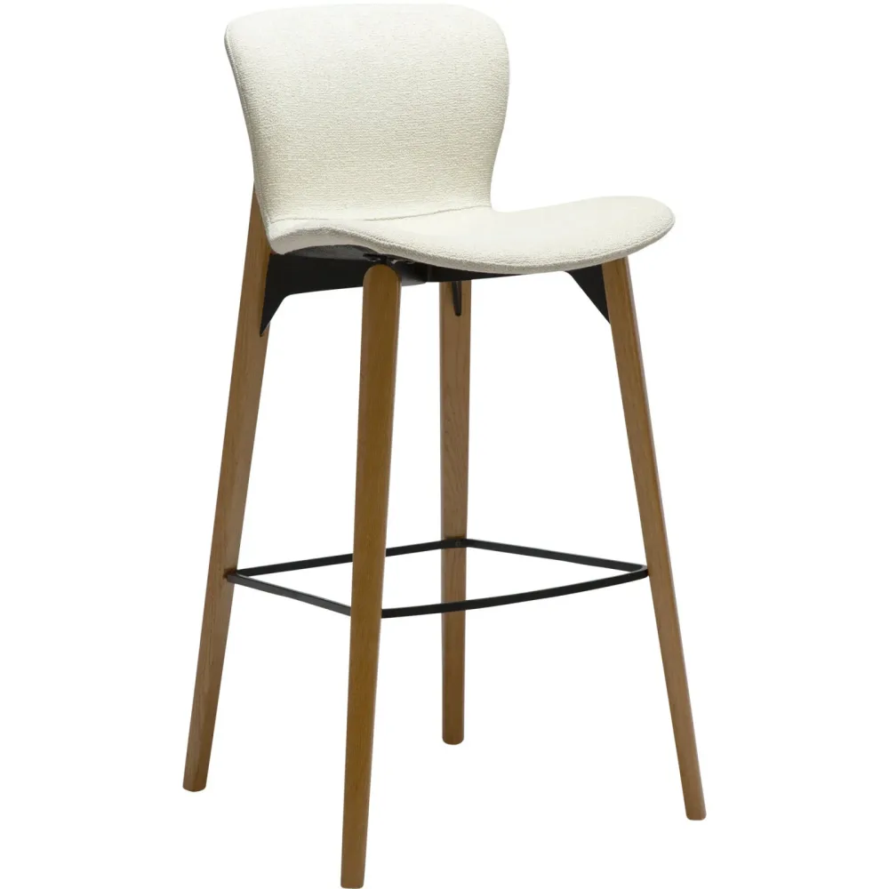 DAN-FORM Barhocker 2er-Set Paragon Beige Stoff/Holz 56 cm 102.5 cm - Farbe: hellbeige - Material: Stoff, Holz - Barhocker 2er-Set