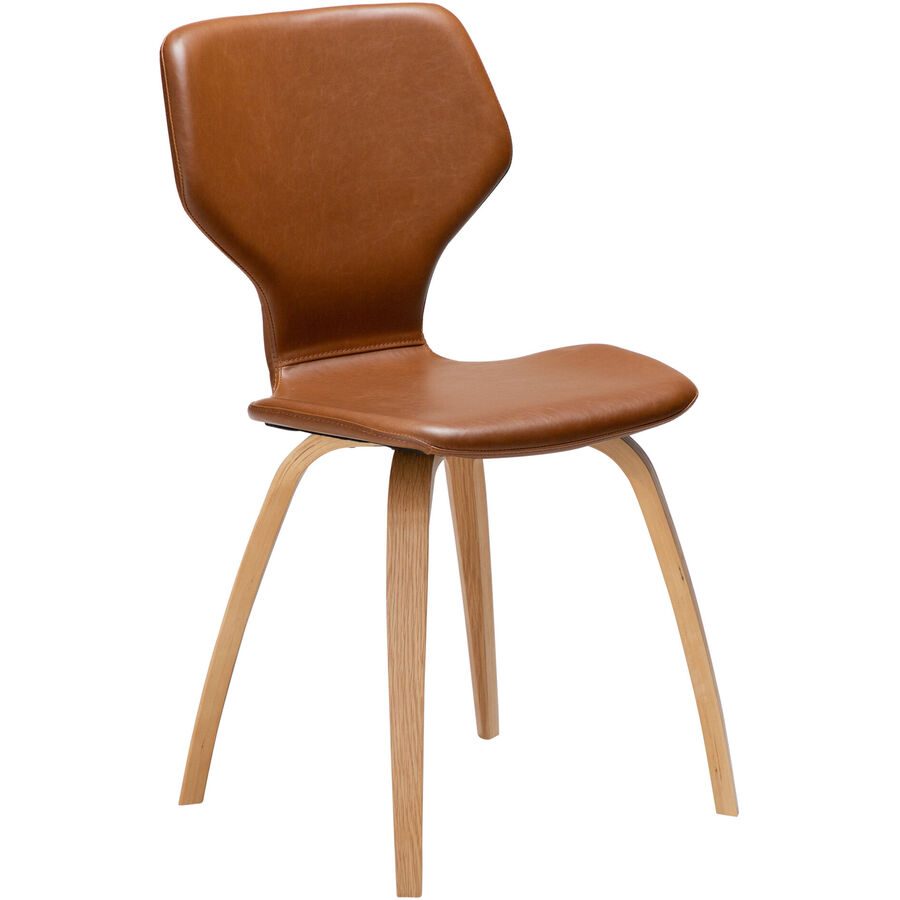 DAN-FORM Stuhl 2er-Set S.I.T Braun Kunstleder 46 cm - Farbe: Brown - Stuhl 2er-Set