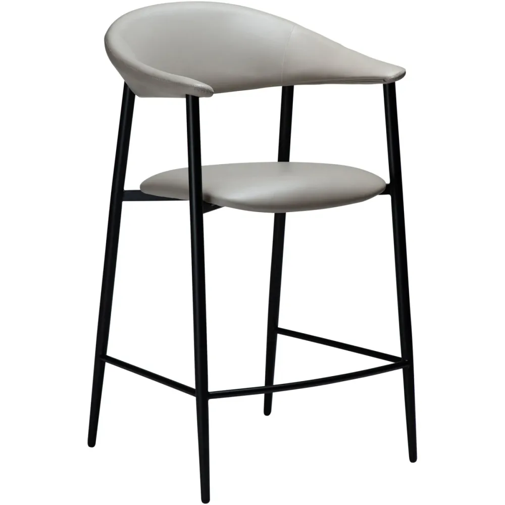 DAN-FORM Barhocker 2er-Set Rover Grau Kunstleder 60 cm 98 cm - Farbe: Grey - Barhocker 2er-Set