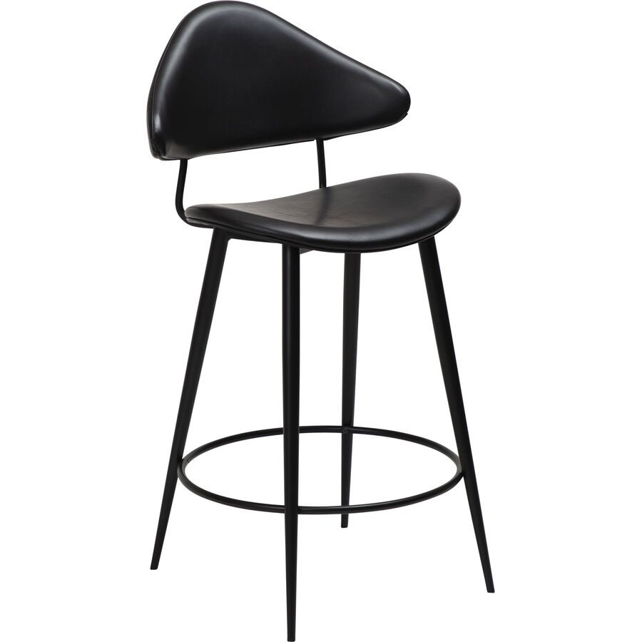 DAN-FORM Barhocker 2er-Set Napoleon Schwarz Kunstleder/Metall 52.5 cm 99 cm - Farbe: Black - Material: Kunstleder, Metall - Barhocker 2er-Set