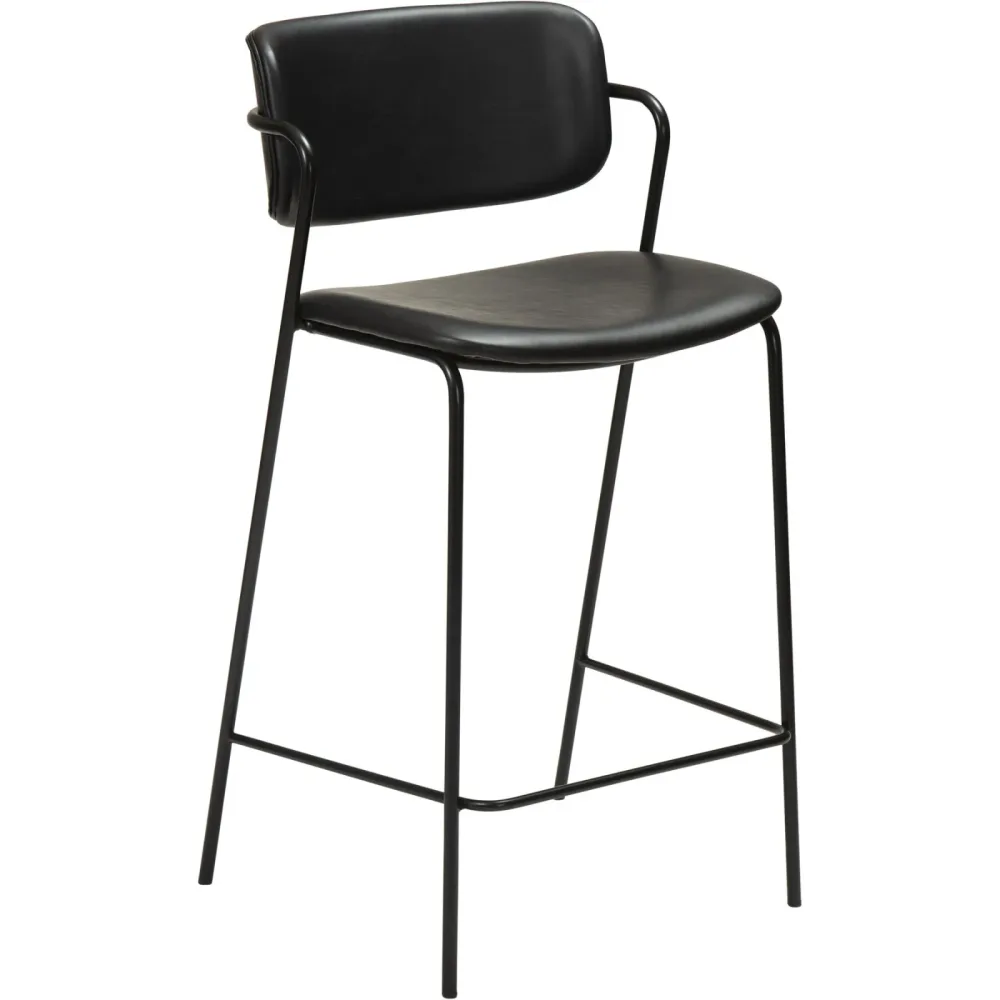 DAN-FORM Barhocker 2er-Set Zed Schwarz Kunstleder 51.5 cm 96 cm - Farbe: Black - Barhocker 2er-Set