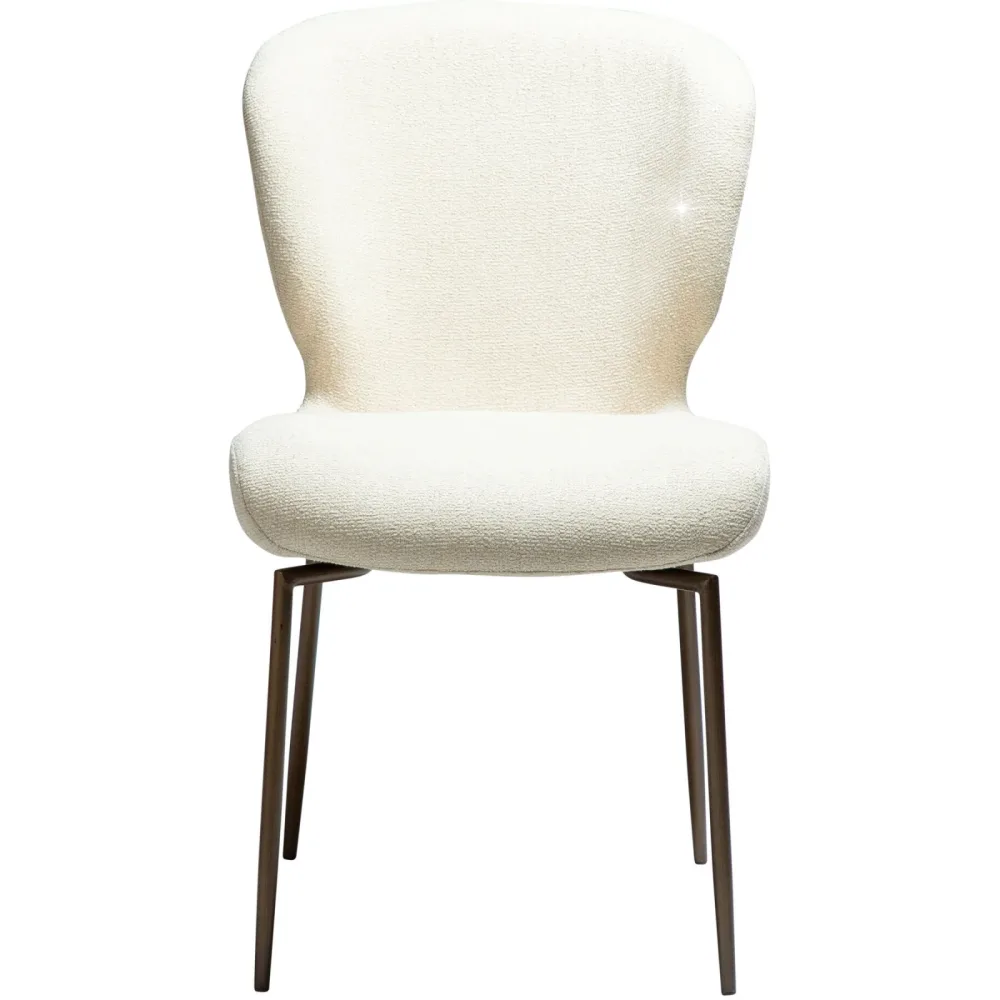 DAN-FORM Stuhl 2er-Set Glory Gold/Beige Stoff 50 cm - Farbe: creme/gold - Stuhl 2er-Set