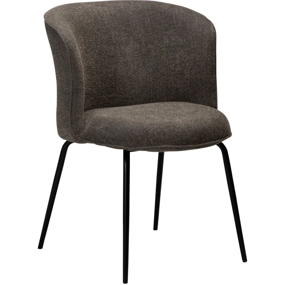 DAN-FORM Stuhl 2er-Set Bliss Braun/Schwarz Stoff 63.5 cm - Stuhl 2er-Set