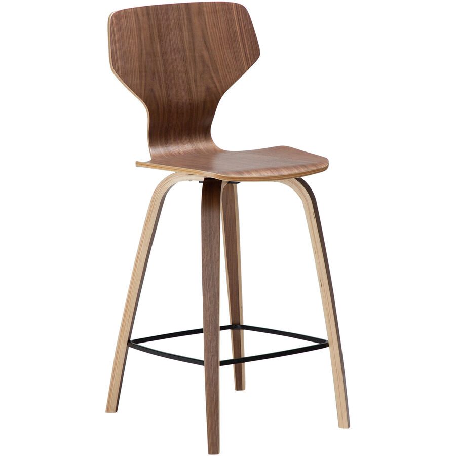 DAN-FORM Barhocker 2er-Set S.I.T Braun Holz 43.5 cm 99.5 cm - Farbe: Walnuss - Material: Sperrholz - Barhocker 2er-Set