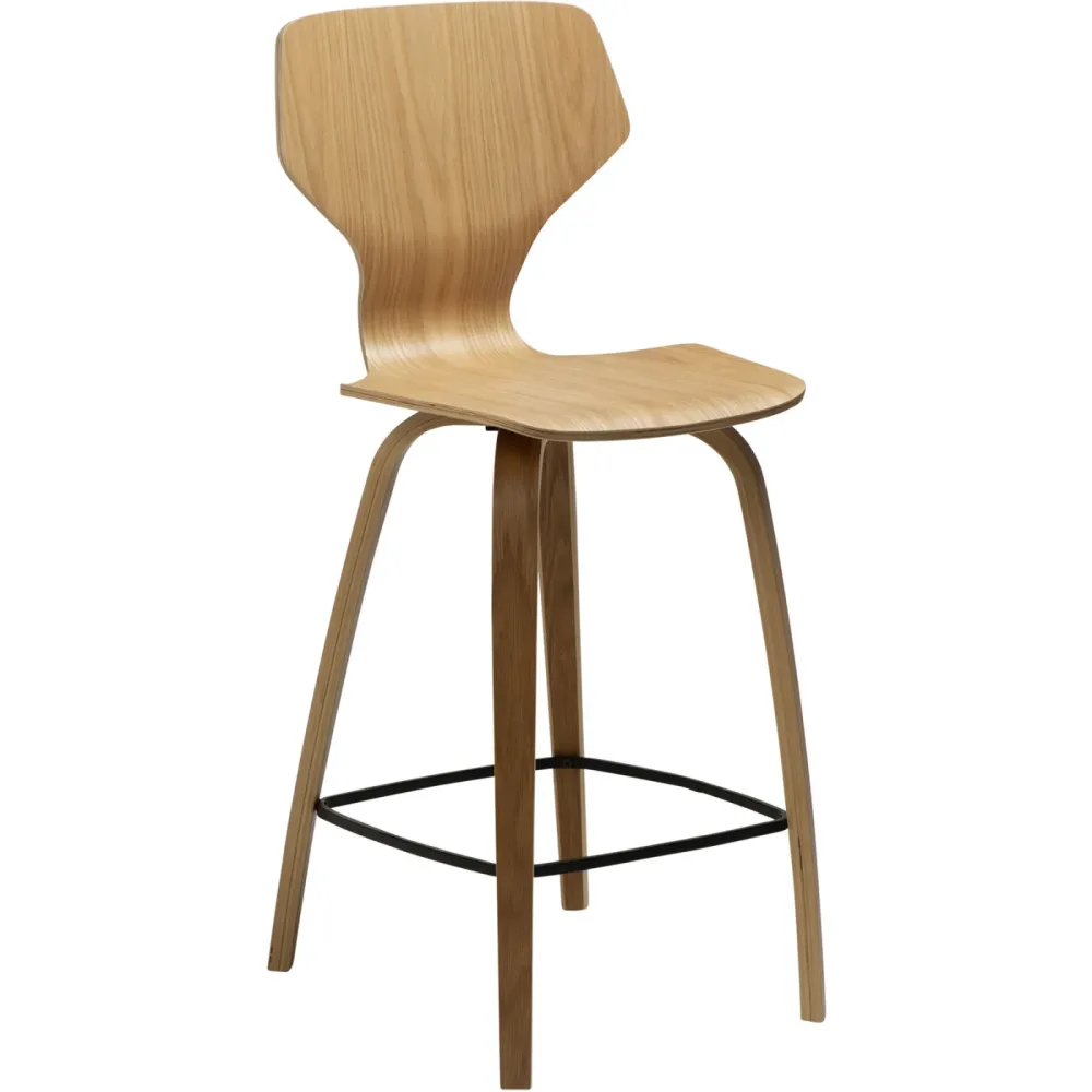 DAN-FORM Barhocker 2er-Set S.I.T Braun Holz 43.5 cm 99.5 cm - Farbe: eiche - Material: Sperrholz - Barhocker 2er-Set