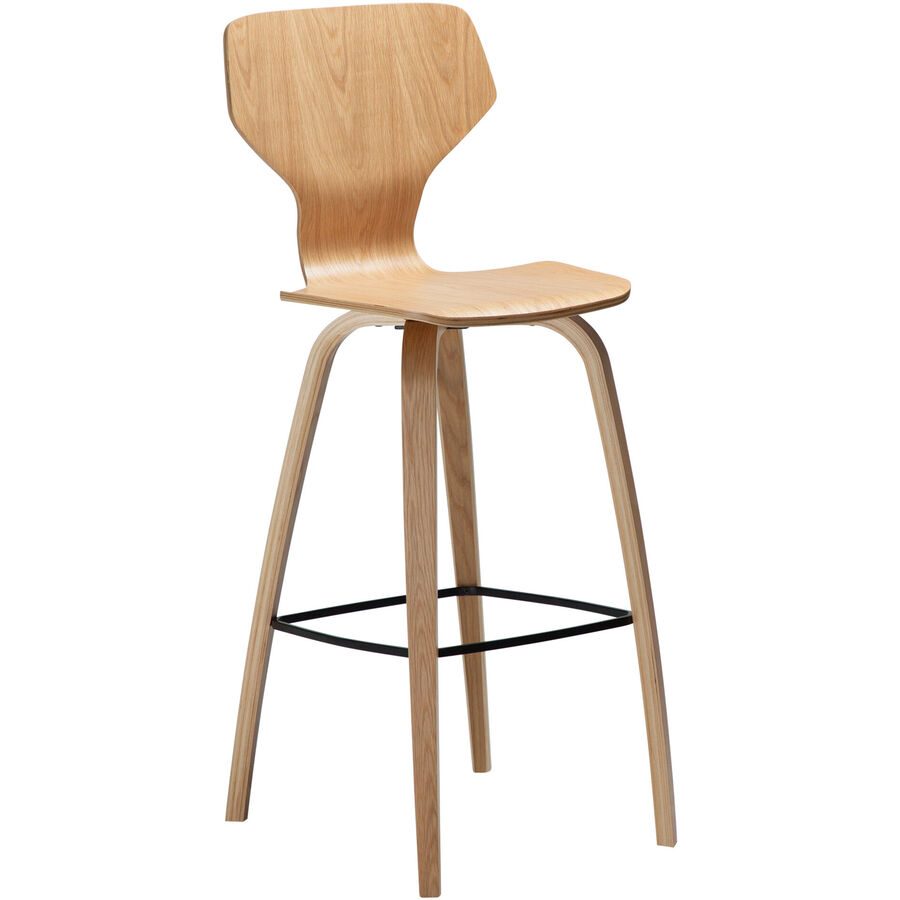 DAN-FORM Barhocker 2er-Set S.I.T Braun Holz 44 cm 109.5 cm - Farbe: eiche - Material: Sperrholz - Barhocker 2er-Set