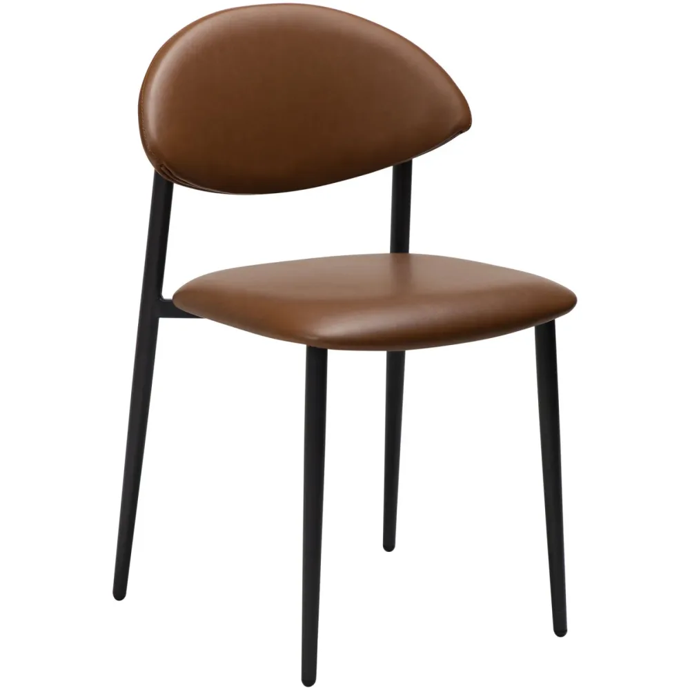 DAN-FORM Stuhl 2er-Set Tush Braun/Schwarz Kunstleder 51.5 cm - Stuhl 2er-Set