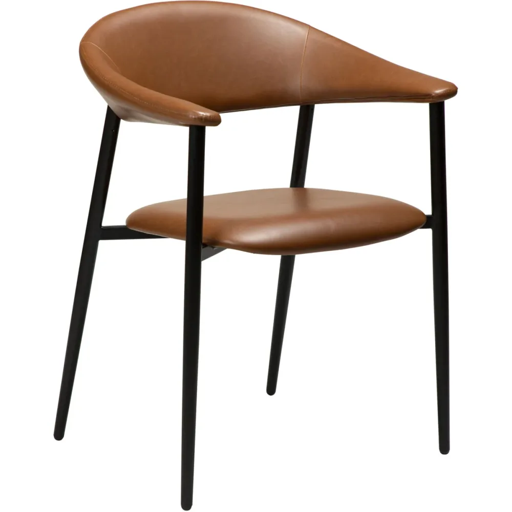 DAN-FORM Armlehnstuhl 2er-Set Rover Braun Kunstleder 60 cm - Farbe: Brown - Armlehnstuhl 2er-Set