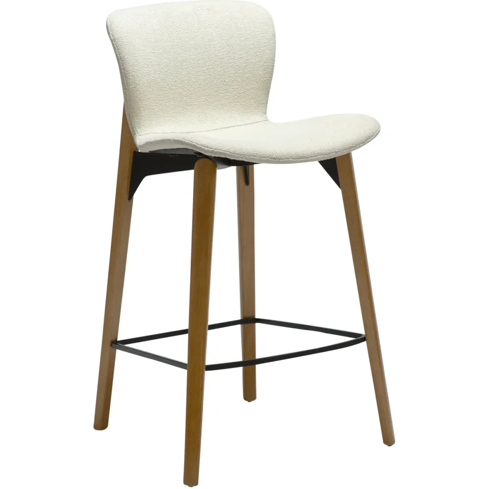 DAN-FORM Barhocker 2er-Set Paragon Beige Stoff/Holz 53 cm 92 cm - Farbe: hellbeige - Material: Stoff, Holz - Barhocker 2er-Set