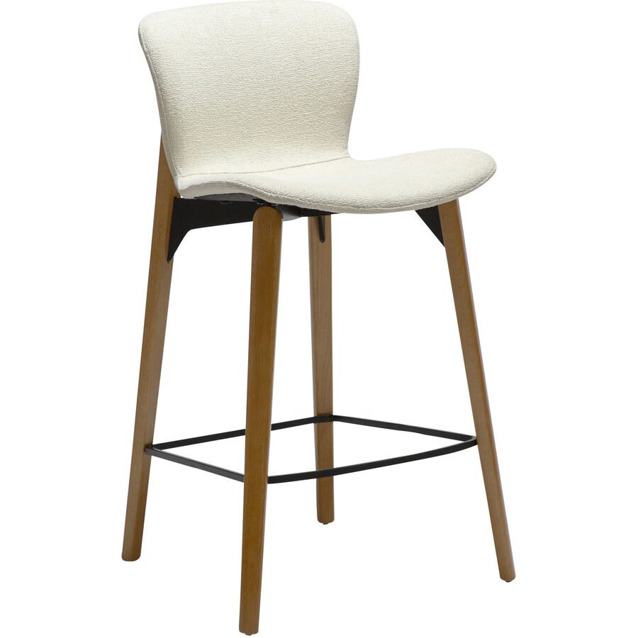 DAN-FORM Barhocker 2er-Set Paragon Beige Stoff/Holz 53 cm 92 cm - Farbe: hellbeige - Material: Stoff, Holz - Barhocker 2er-Set