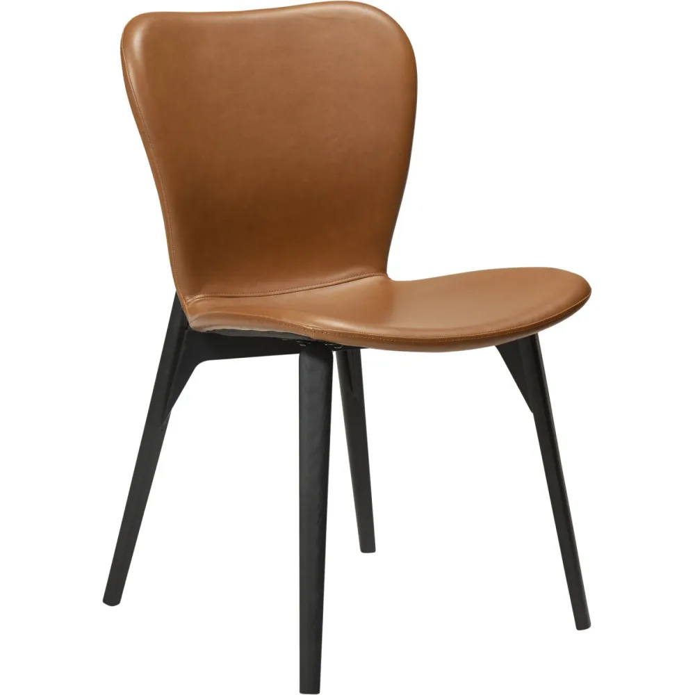 DAN-FORM Stuhl 2er-Set Paragon Braun Kunstleder 50.5 cm - Farbe: Hellbraun - Stuhl 2er-Set