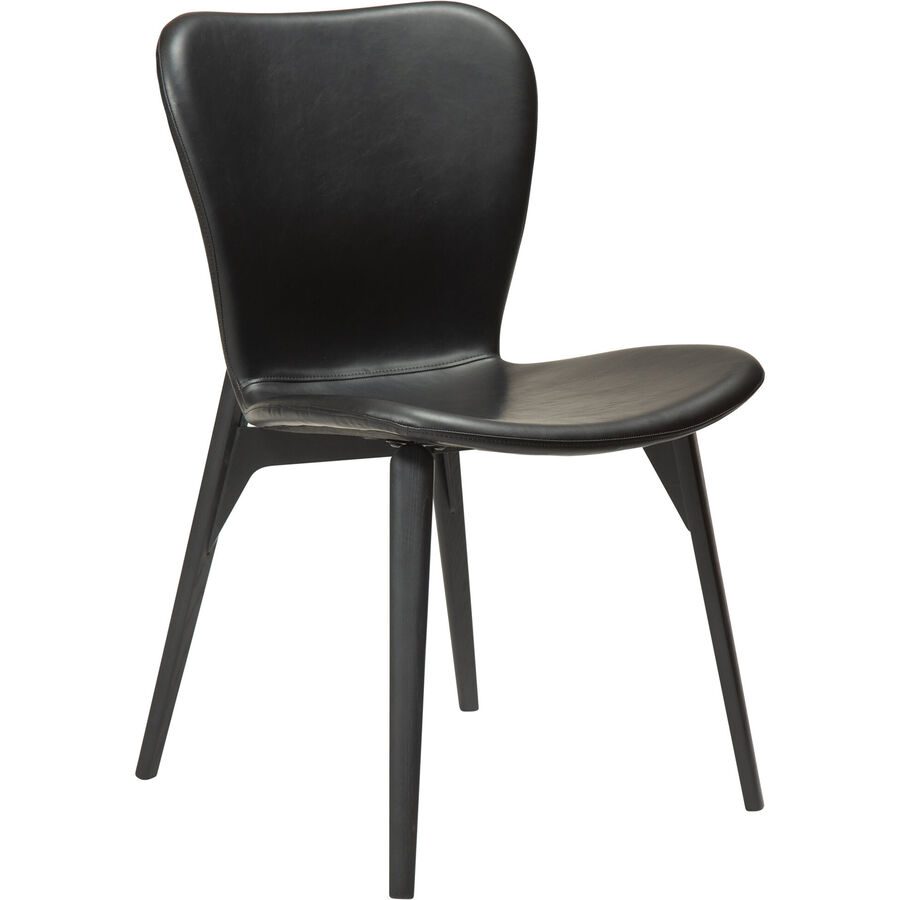 DAN-FORM Stuhl 2er-Set Paragon Schwarz Kunstleder 50.5 cm - Farbe: Black - Stuhl 2er-Set