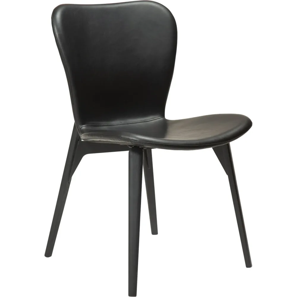 DAN-FORM Stuhl 2er-Set Paragon Schwarz Kunstleder 50.5 cm - Farbe: Black - Stuhl 2er-Set