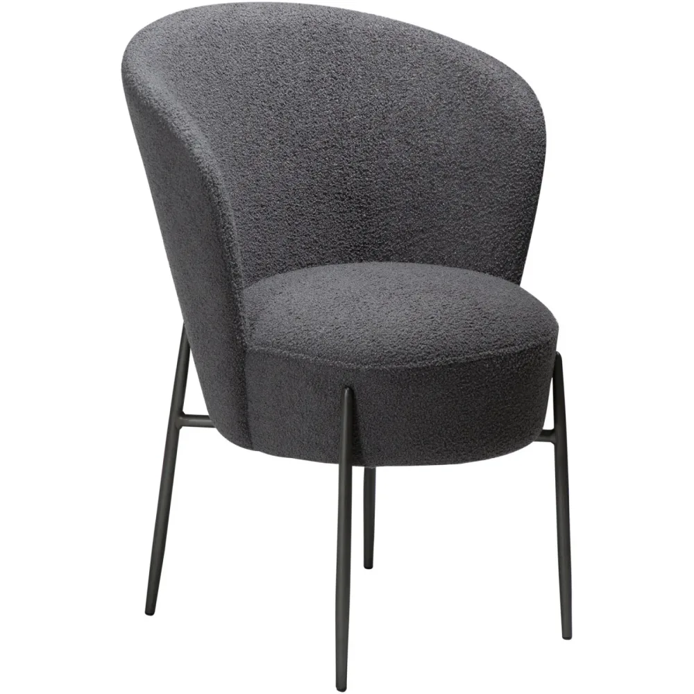 DAN-FORM Stuhl 2er-Set Orbit Grau Stoff 64.5 cm - Farbe: stein - Stuhl 2er-Set