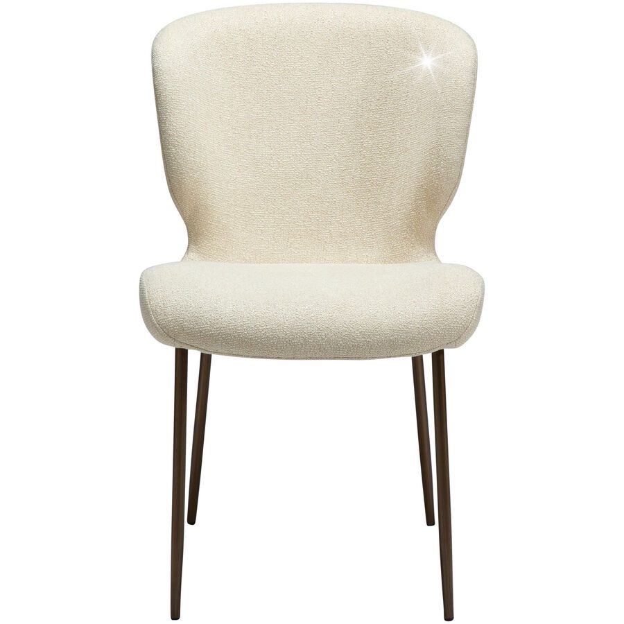 DAN-FORM Stuhl 2er-Set Glory Gold/Beige Stoff 50 cm - Farbe: creme/gold - Stuhl 2er-Set