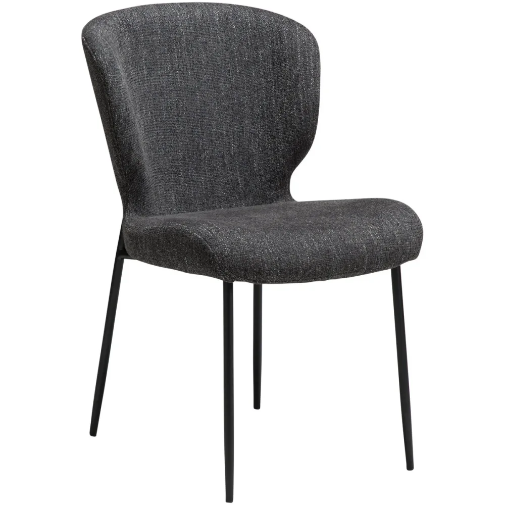 DAN-FORM Stuhl 2er-Set Glory Schwarz Stoff 50 cm - Farbe: Black - Stuhl 2er-Set