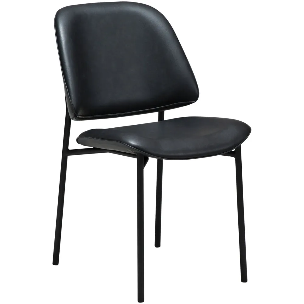 DAN-FORM Stuhl 2er-Set Ohmy Schwarz Kunstleder 47.4 cm - Farbe: Black - Stuhl 2er-Set