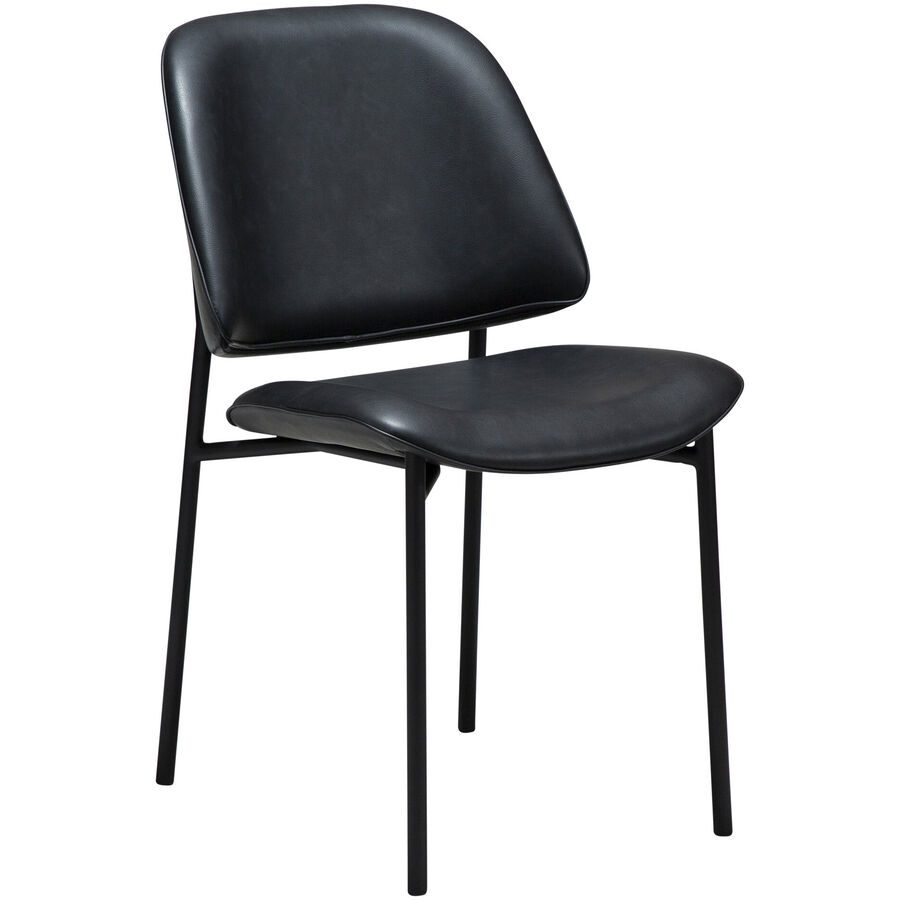 DAN-FORM Stuhl 2er-Set Ohmy Schwarz Kunstleder 47.4 cm - Farbe: Black - Stuhl 2er-Set