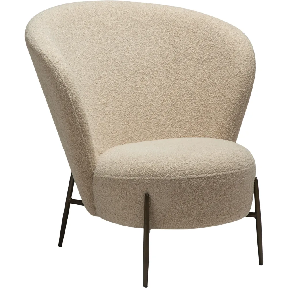 DAN-FORM Sessel Orbit Gold/Beige Stoff 84.5 cm 82 cm - Farbe: creme/gold - Sessel