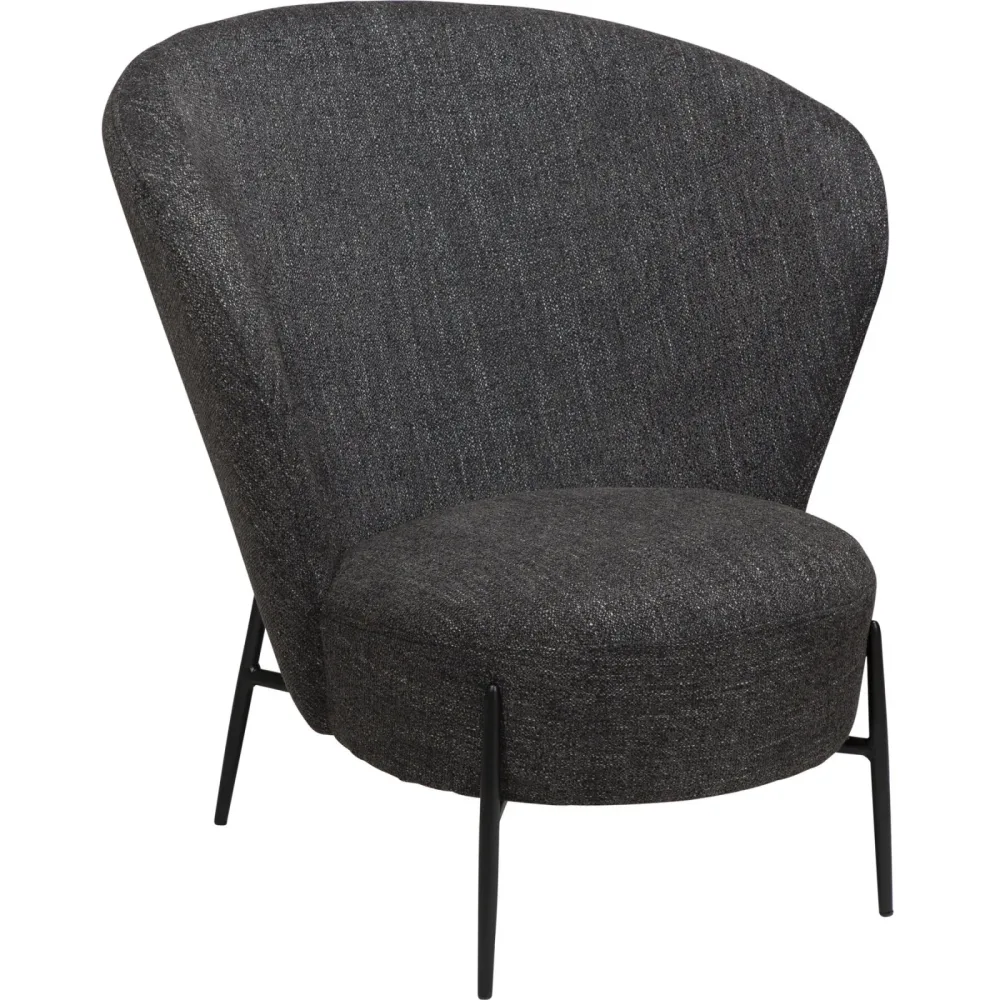 DAN-FORM Sessel Orbit Schwarz Stoff 84 cm 83 cm - Farbe: Black - Sessel
