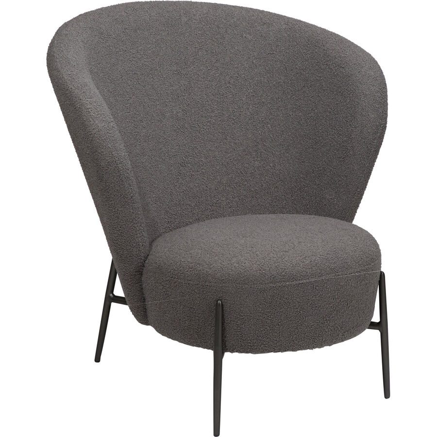 DAN-FORM Sessel Orbit Grau Stoff 84 cm 83 cm - Farbe: stein - Sessel