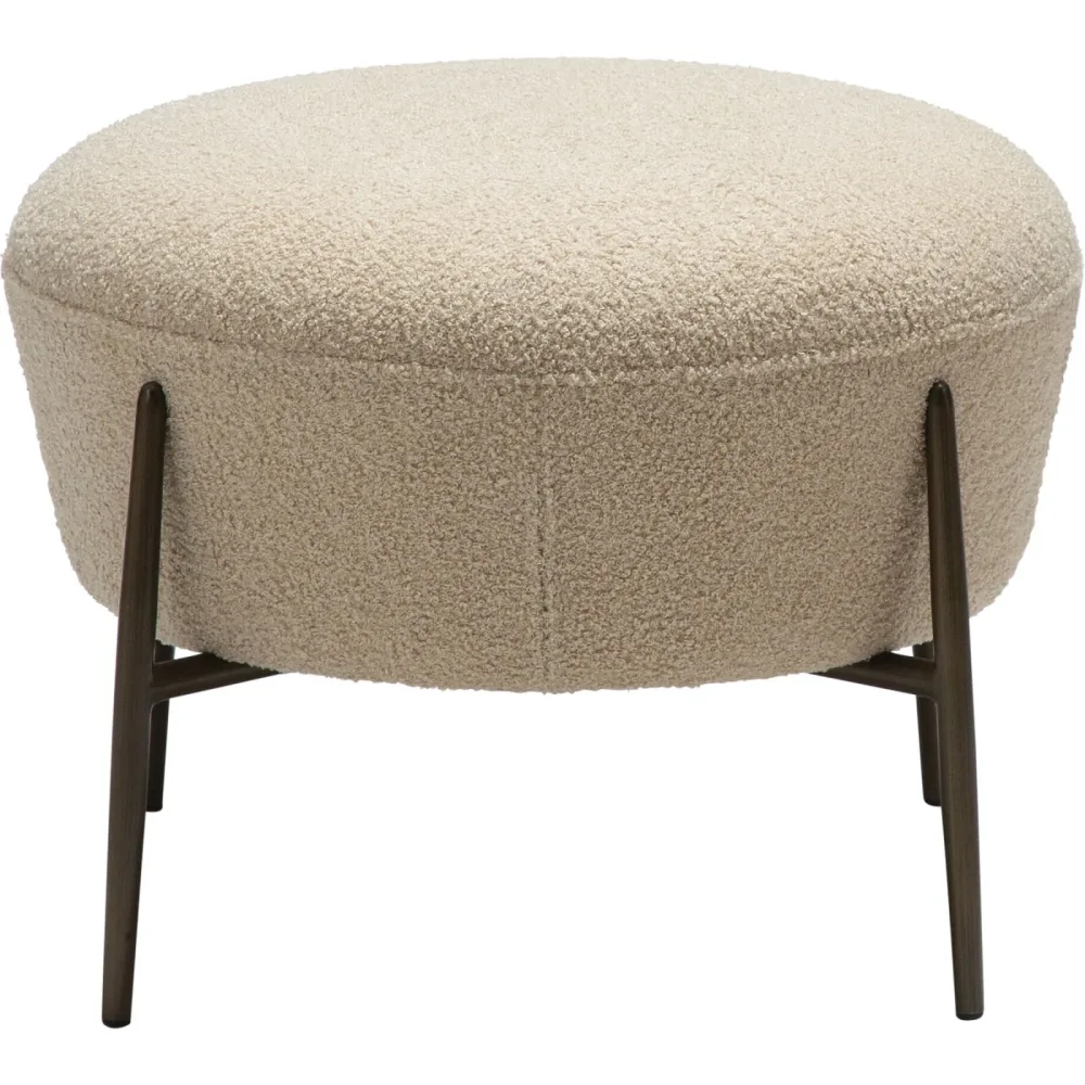 DAN-FORM Fusshocker Orbit Beige Stoff 55 cm 42.5 cm - Farbe: creme - Material: Recycled Polyester Stoff - Fusshocker