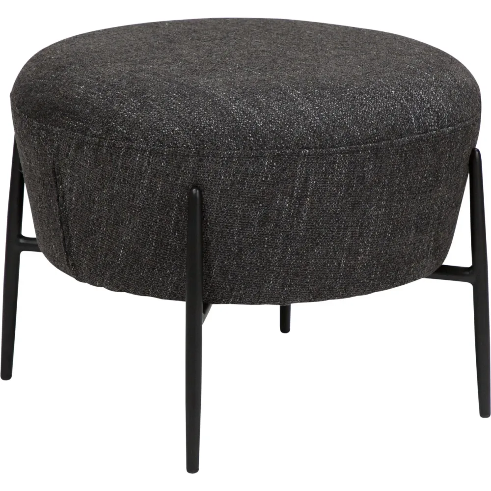 DAN-FORM Fusshocker Orbit Schwarz Stoff 55 cm 42.5 cm - Material: Recycled Polyester Stoff - Fusshocker