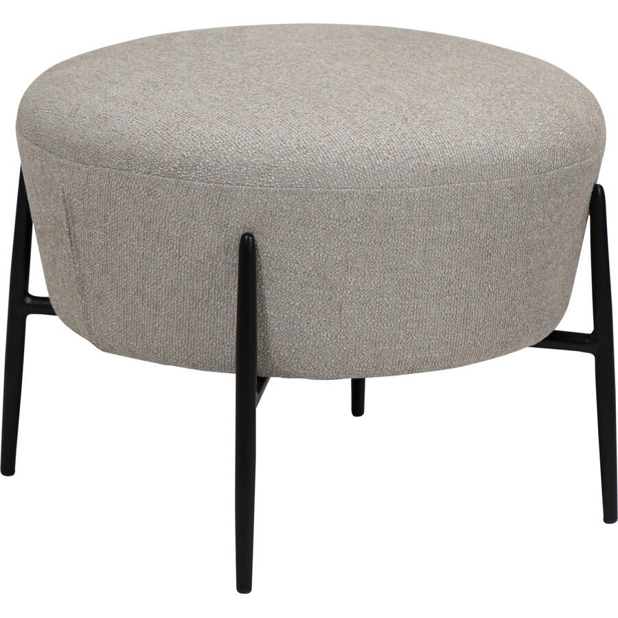 DAN-FORM Fusshocker Orbit Beige Stoff 55 cm 42.5 cm - Material: Recycled Polyester Stoff - Fusshocker