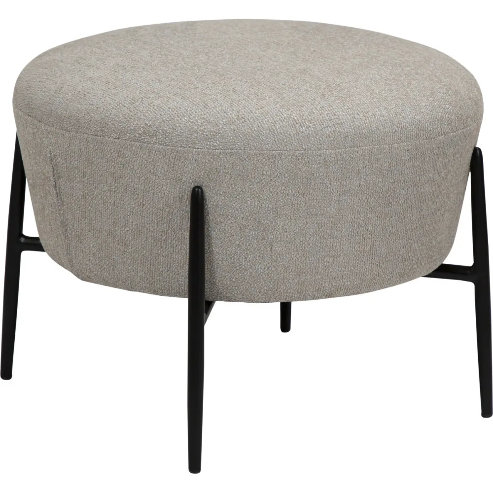 DAN-FORM Fusshocker Orbit Beige Stoff 55 cm 42.5 cm - Material: Recycled Polyester Stoff - Fusshocker