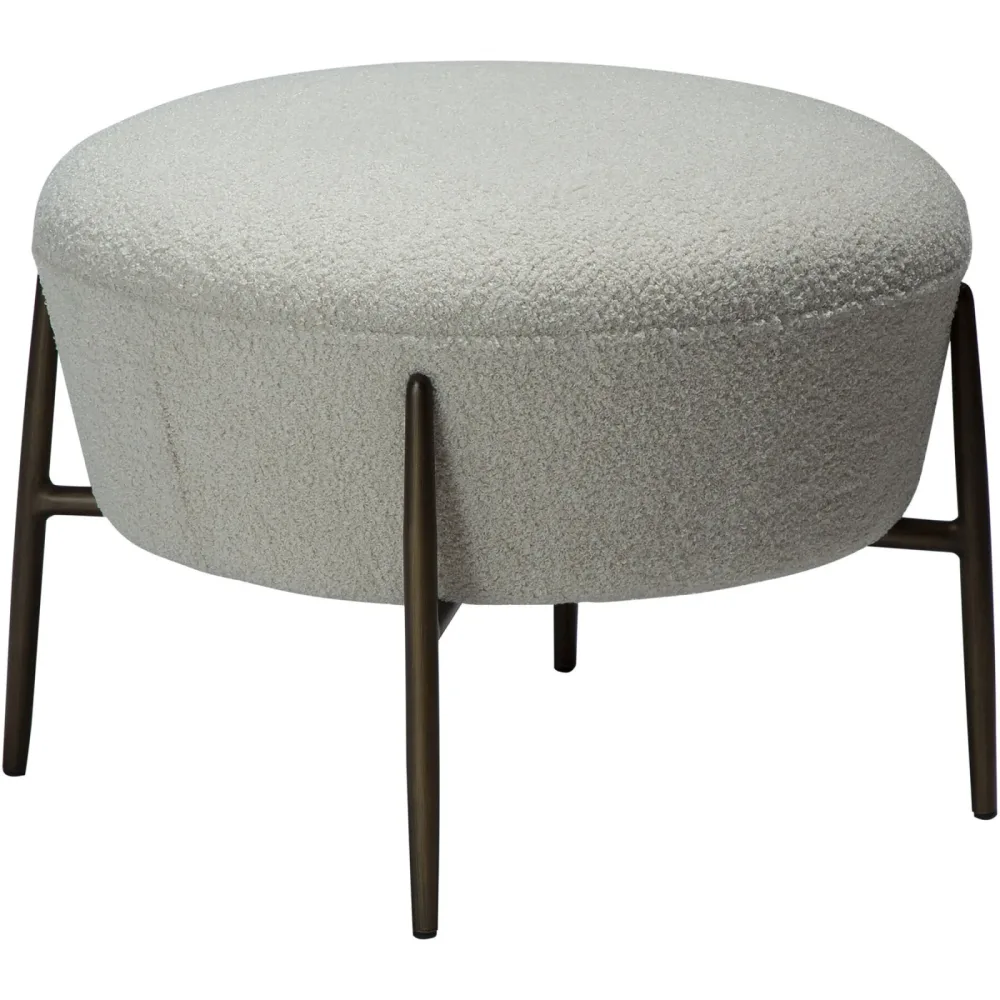 DAN-FORM Fusshocker Orbit Grau Stoff 55 cm 42.5 cm - Material: Recycled Polyester Stoff - Fusshocker