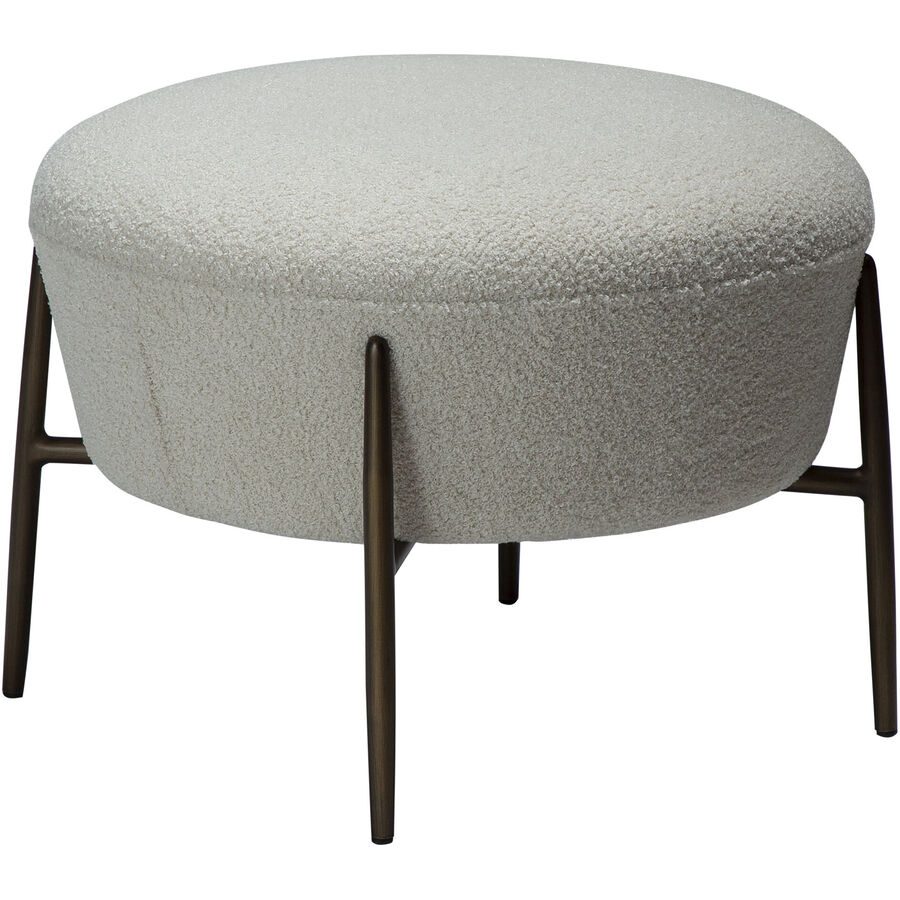 DAN-FORM Fusshocker Orbit Grau Stoff 55 cm 42.5 cm - Material: Recycled Polyester Stoff - Fusshocker