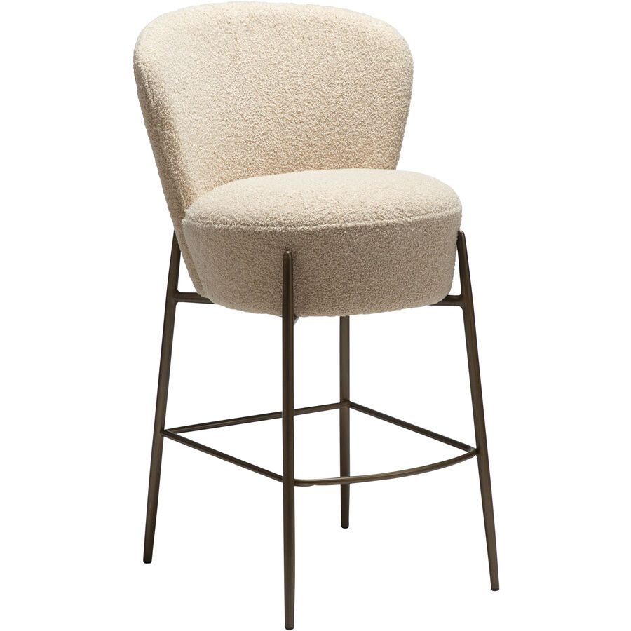 DAN-FORM Barhocker Orbit Gold/Beige Stoff 51.5 cm 92.5 cm - Farbe: creme/gold - Barhocker
