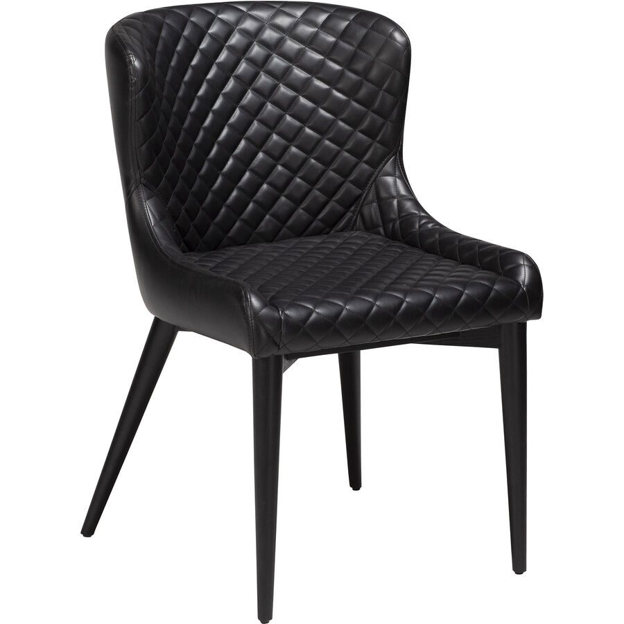 DAN-FORM Stuhl Vetro Schwarz Kunstleder 50 cm - Farbe: Black - Stuhl