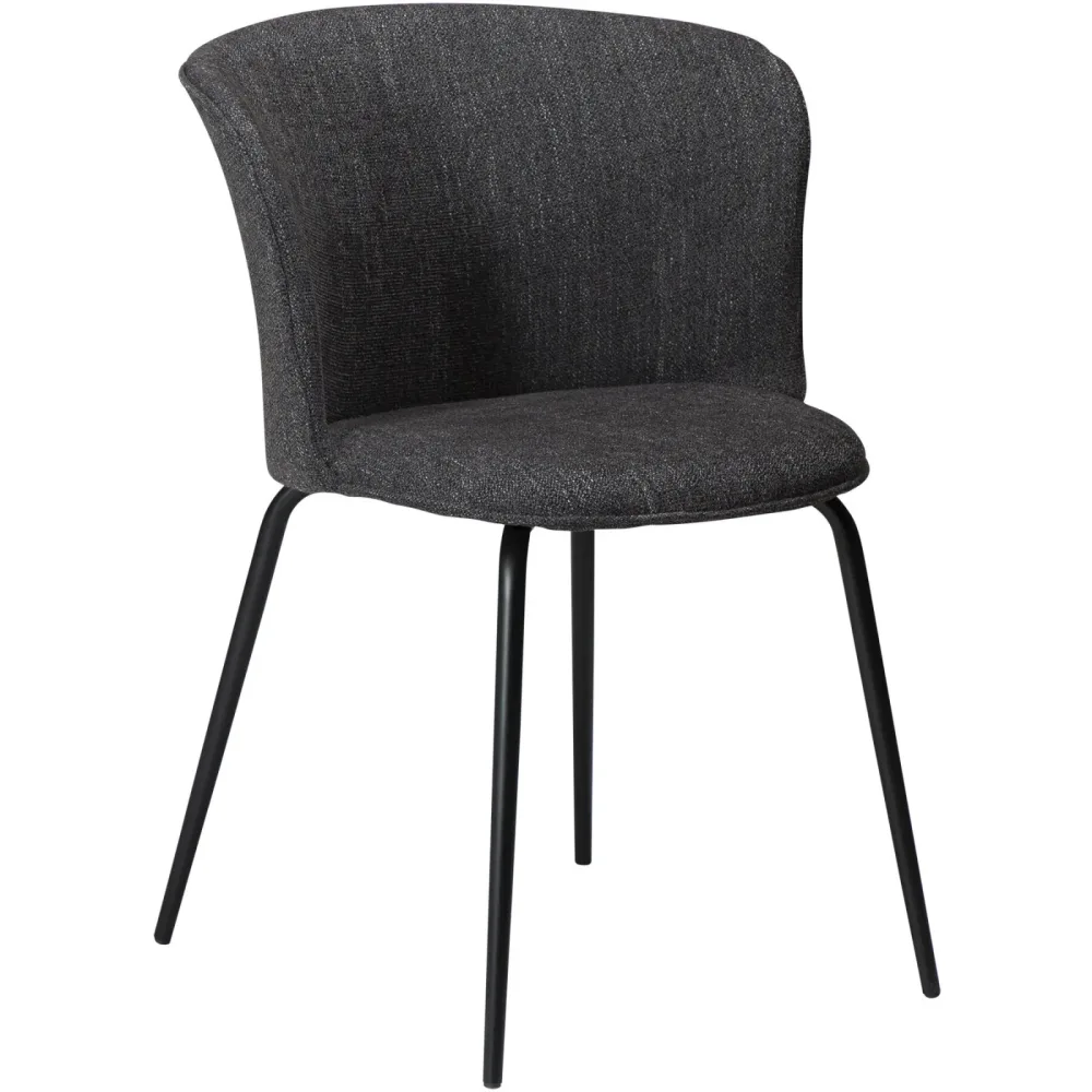 DAN-FORM Stuhl 2er-Set Eden Schwarz Stoff 58 cm - Farbe: Black - Stuhl 2er-Set